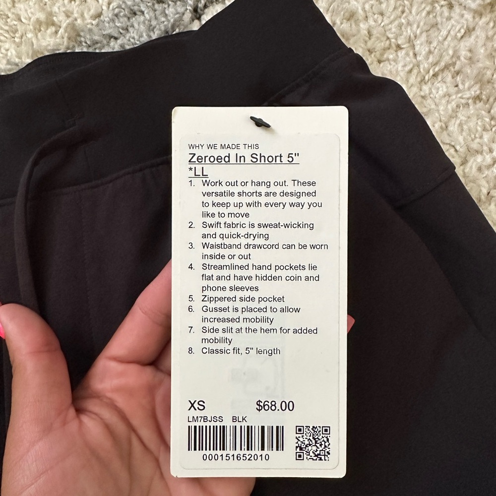 Men’s Lululemon athletica Black Zeroed In Shorts - Picture 4 of 6